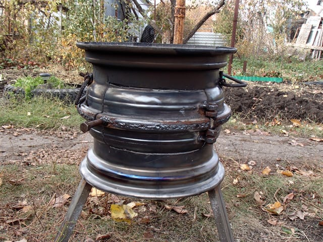 Буржуйка для гаража из старых дисков: делаем печь буржуйку своими руками