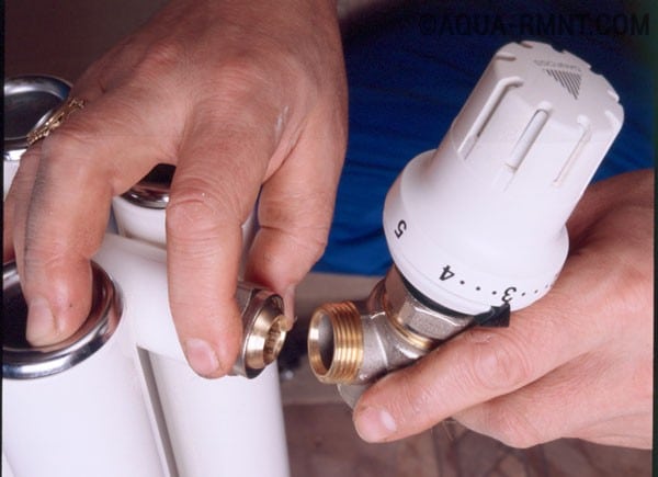 монтаж термостата для радиатора отопления